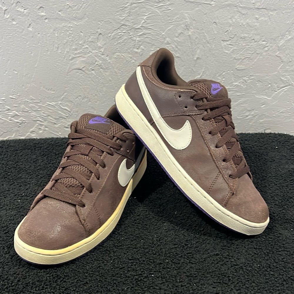 🔥🔥 Nike Dunks Santa Cruz Brown Leather Fat Tongue Skate Sneakers Men Sz 8 - GU
